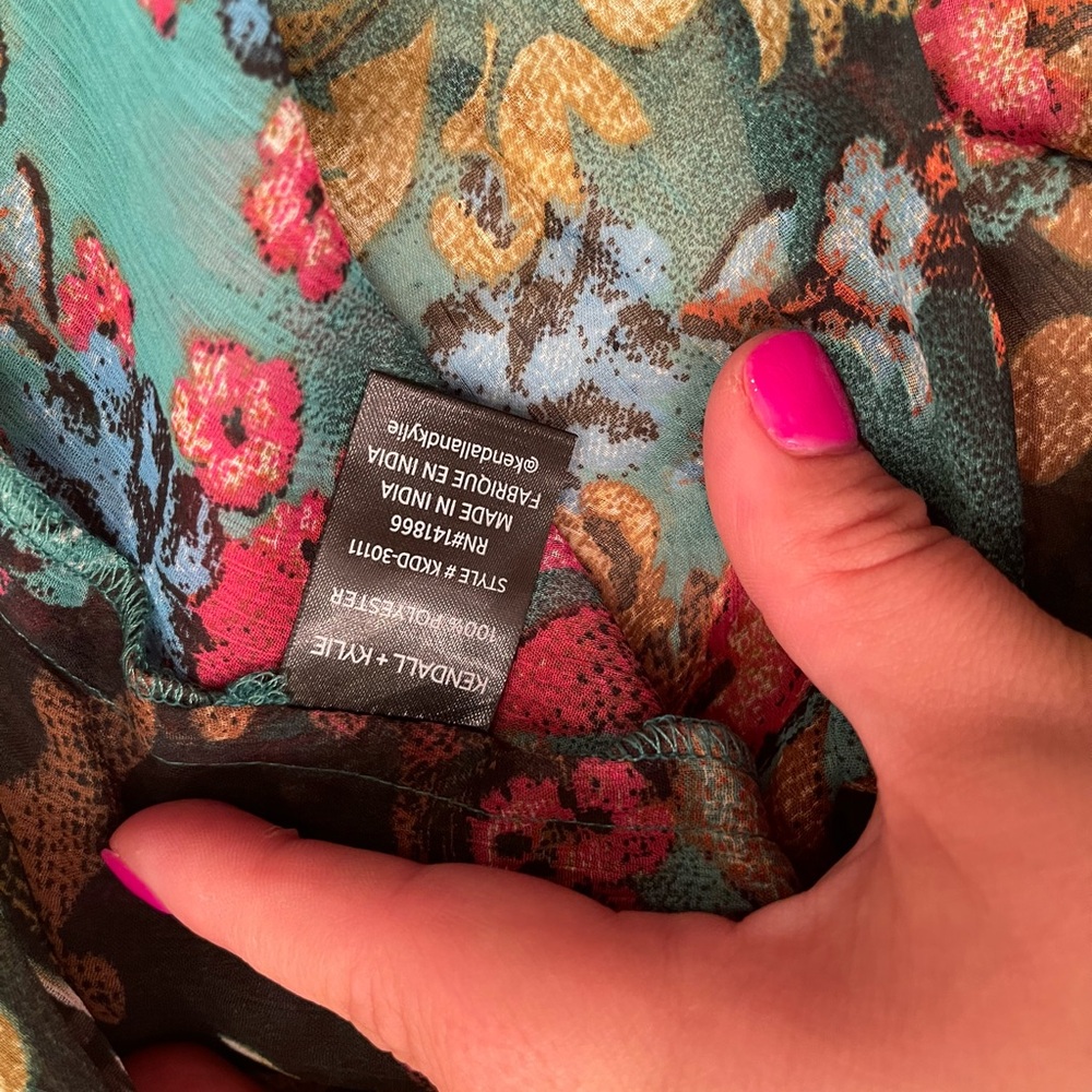 Kendall & Kylie Vibrant Patterned Maxi Dress XL - Picture 4 of 5